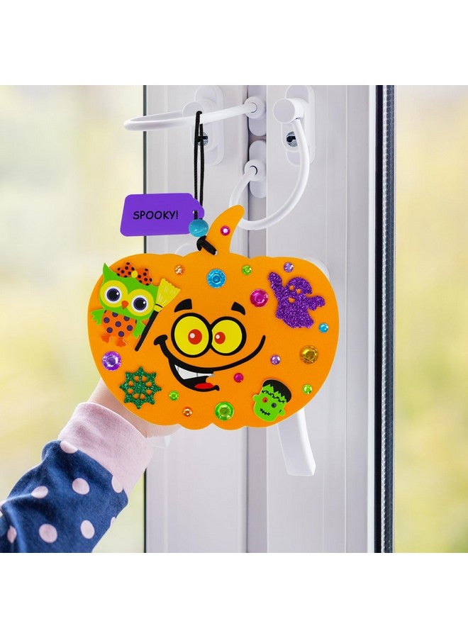 وينلين 36 مجموعة من زخارف اليقطين الهالوينية المصنوعة يدويًا من الفوم ومجموعات الحرف اليدوية الهالوينية على شكل شبح وخفاش ووحش وملصقات من الفوم وفنون الهالوين والحرف اليدوية للأطفال وأنشطة الفصل الدراسي المنزلية وهدايا الحفلات وحفلات الهالوين - Image 4