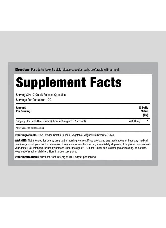 Slippery Elm Bark Powder Capsules 4000Mg  200 Count  Herbal Supplement - pzsku/Z1B313BF82604BE9690A1Z/45/_/1694545173/10e0f86c-d17b-4a01-9508-051262ddb84d