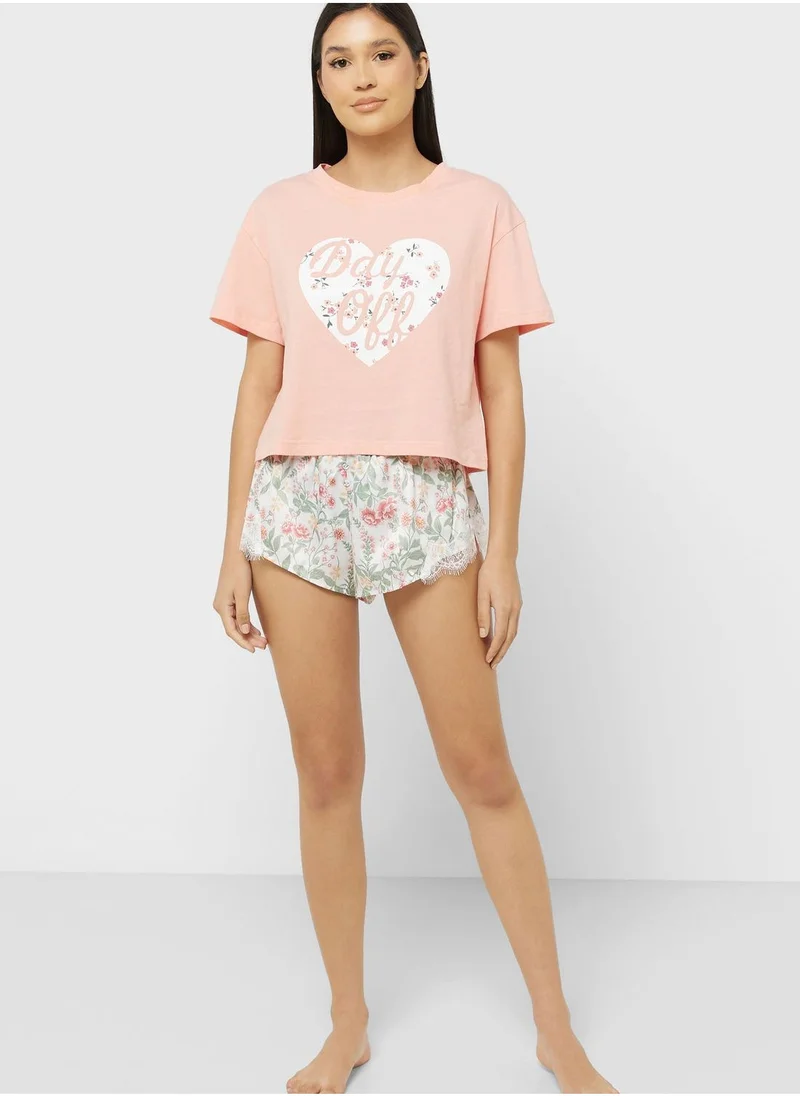 Isla & Evie High Waist Pyjama Short