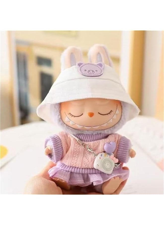 Arabest 2025 New Clothes for Labubu Outfit, Exquisite Accessories for Labubu,Cute Clothes Set for 17 cm Labubu Accessories (#O)  - Image 3