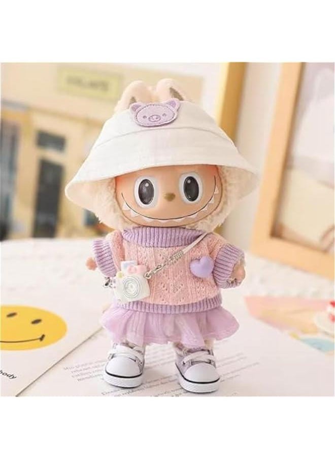 Arabest 2025 New Clothes for Labubu Outfit, Exquisite Accessories for Labubu,Cute Clothes Set for 17 cm Labubu Accessories (#O)  - Image 4