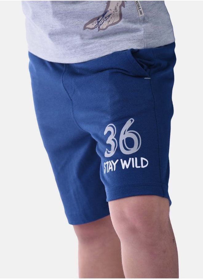 URBASY - Dinosaur Print Short Sleeve T-Shirt & Shorts Set by Styli - Image 1