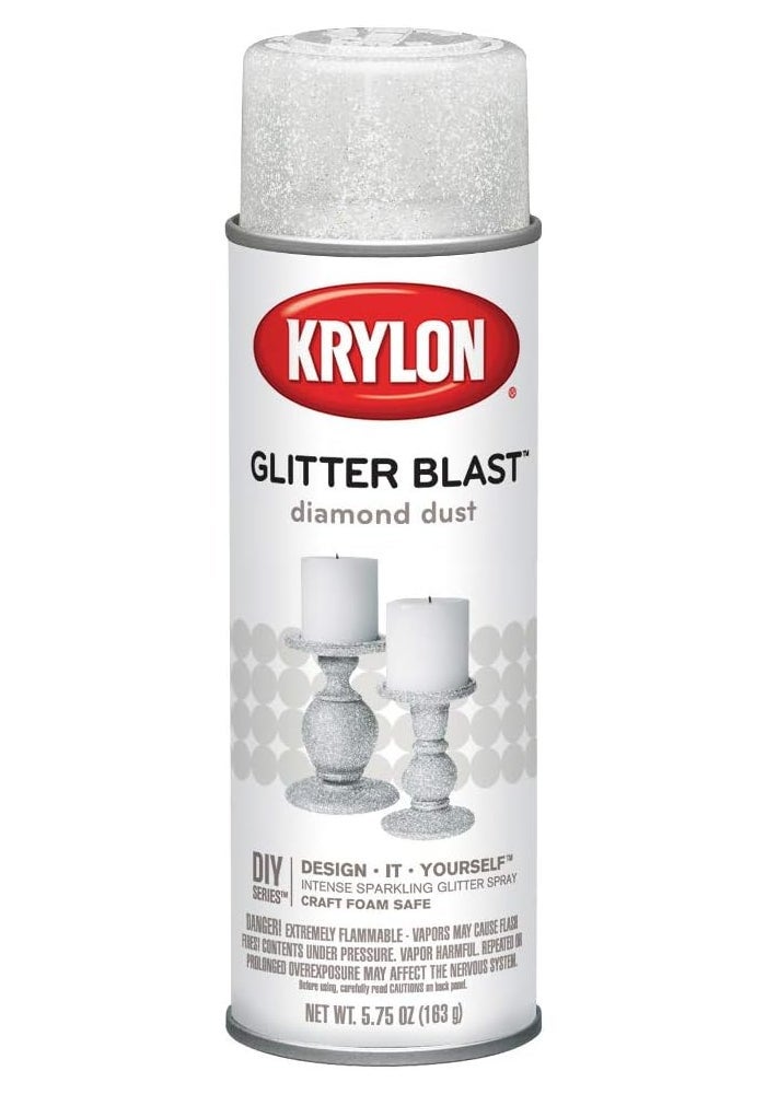 Krylon Glitter Blast Spray Paint - Diamond Dust, 5.75 oz for Craft Projects - Image 1