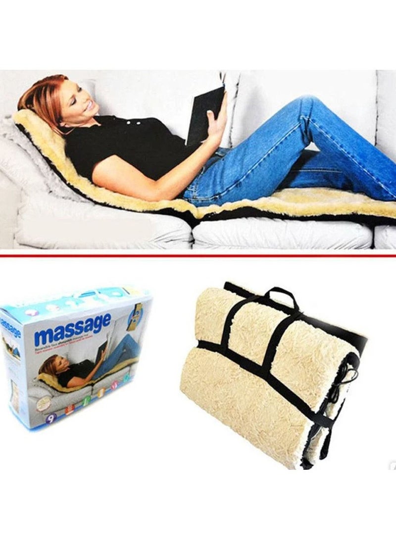 Generic Electric Full body Massager Mattress for Pain Relief Vibration at Bed Chair Sofa, Massager bed with remote control,home body massager head leg  - Image 1