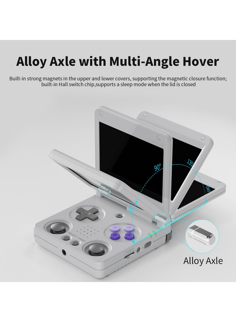 ANBERNIC  RG34XXSP Flip Handheld Gaming Console, 3.4-Inch IPS screen, Linux64-bit Single Player Gaming Console, 64G TF Dual Slot, 3300mAH Battery, WIFI Bluetooth, Portable Handheld Style Foldable Retro Video game player - Image 5