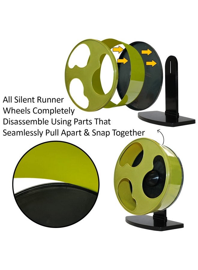 EXOTIC NUTRITION Silent Runner 12" Wide + Cage Attachment + Sandy Track - Silent, Fast, Durable Exercise Wheel - Sugar Gliders, Degus, Rats, Hedgehogs, Prairie Dogs & Small Pets - Image 4