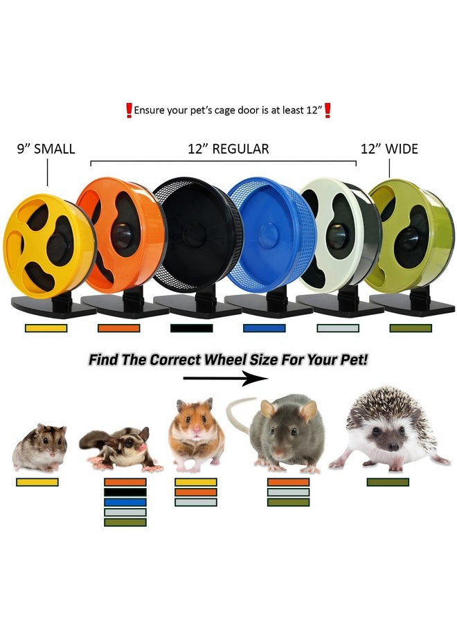 EXOTIC NUTRITION Silent Runner 12" Wide + Cage Attachment + Sandy Track - Silent, Fast, Durable Exercise Wheel - Sugar Gliders, Degus, Rats, Hedgehogs, Prairie Dogs & Small Pets - Image 3
