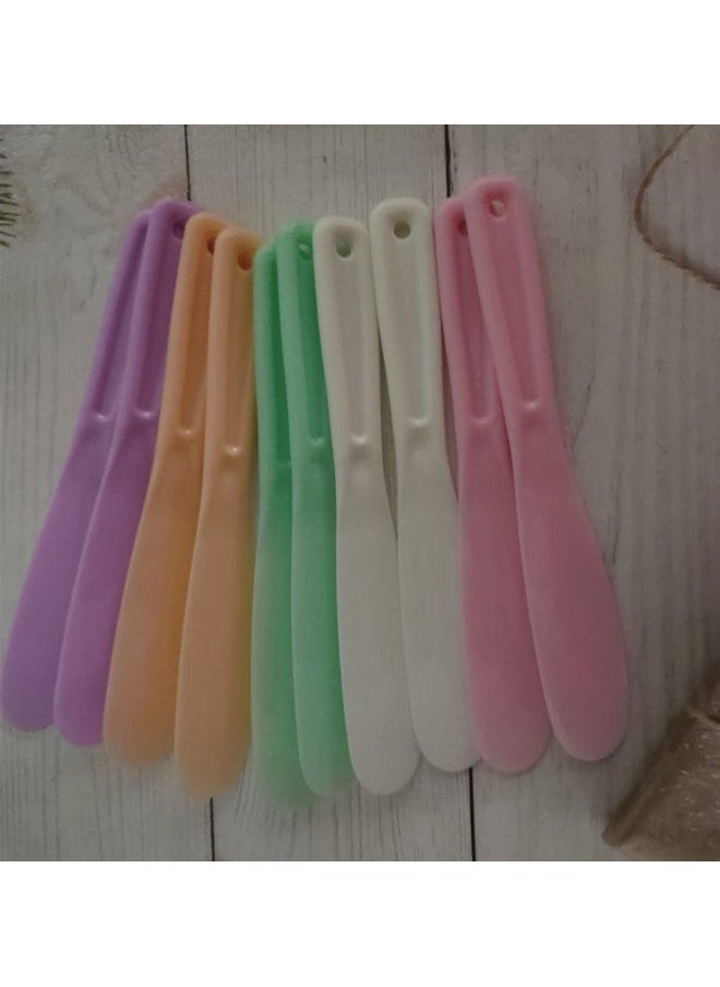 Honkenda 10 Pack Disposable Makeup Mixing Spatula Spoon Scraper Reusable Cosmetic Beauty Facial Cream Scoop For Face Mask Stick Diy Lotions Applicator (Colorful)  - Image 5