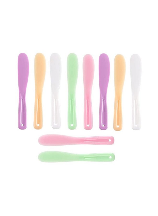 Honkenda 10 Pack Disposable Makeup Mixing Spatula Spoon Scraper Reusable Cosmetic Beauty Facial Cream Scoop For Face Mask Stick Diy Lotions Applicator (Colorful)  - Image 1