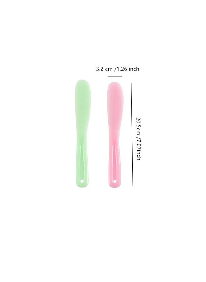 Honkenda 10 Pack Disposable Makeup Mixing Spatula Spoon Scraper Reusable Cosmetic Beauty Facial Cream Scoop For Face Mask Stick Diy Lotions Applicator (Colorful)  - Image 2
