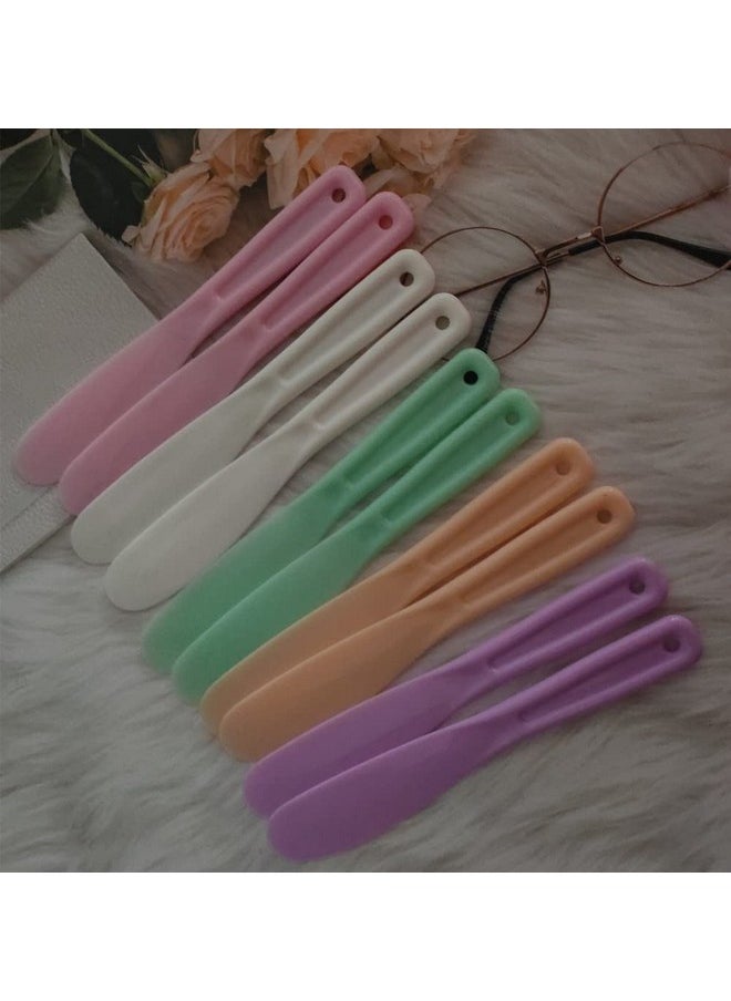 Honkenda 10 Pack Disposable Makeup Mixing Spatula Spoon Scraper Reusable Cosmetic Beauty Facial Cream Scoop For Face Mask Stick Diy Lotions Applicator (Colorful)  - Image 4