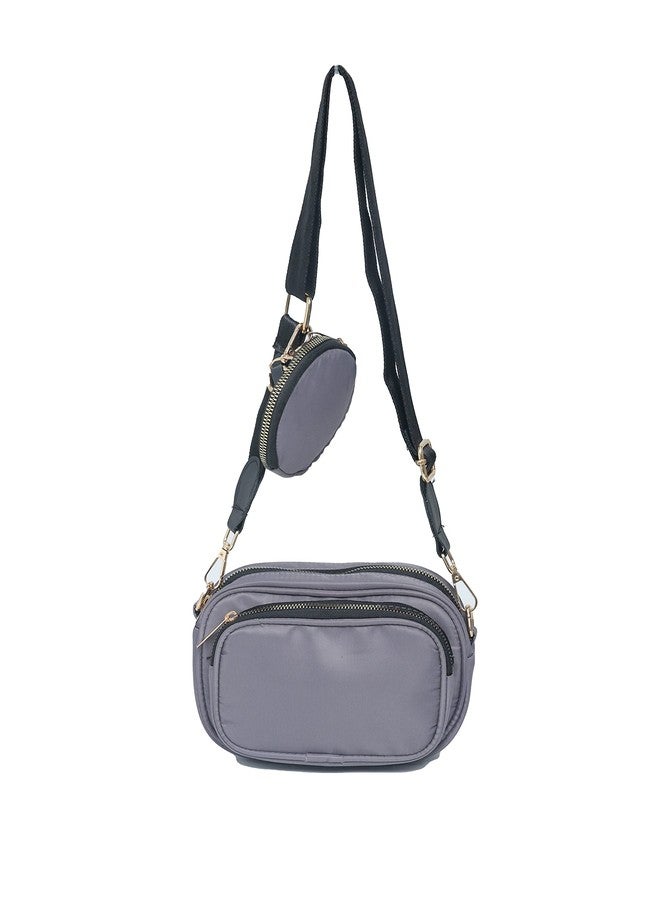Donicy Women's Stylish Parachute Camera Design Sling Bag, Grey - Image 2