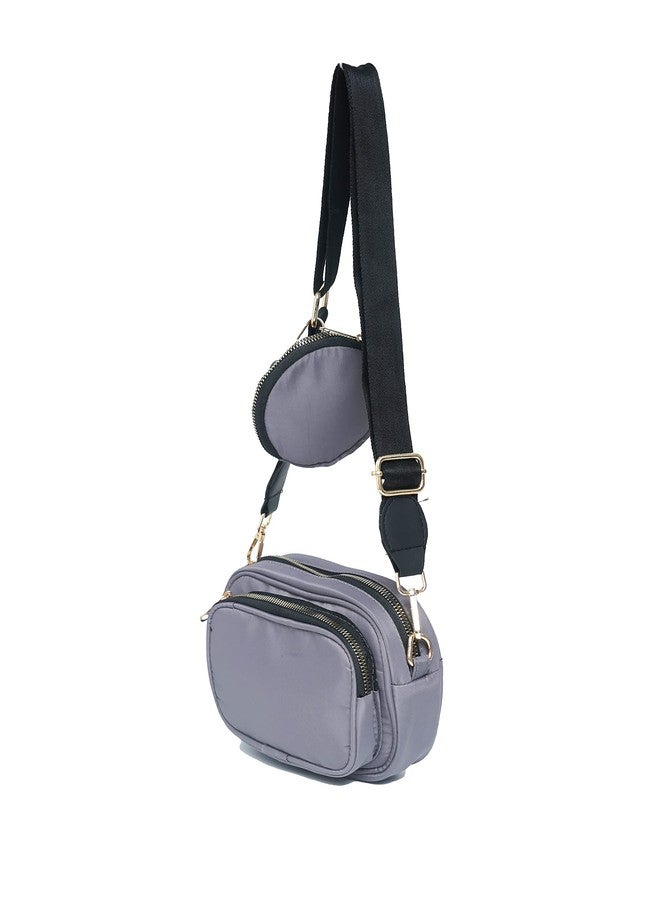 Donicy Women's Stylish Parachute Camera Design Sling Bag, Grey - Image 3