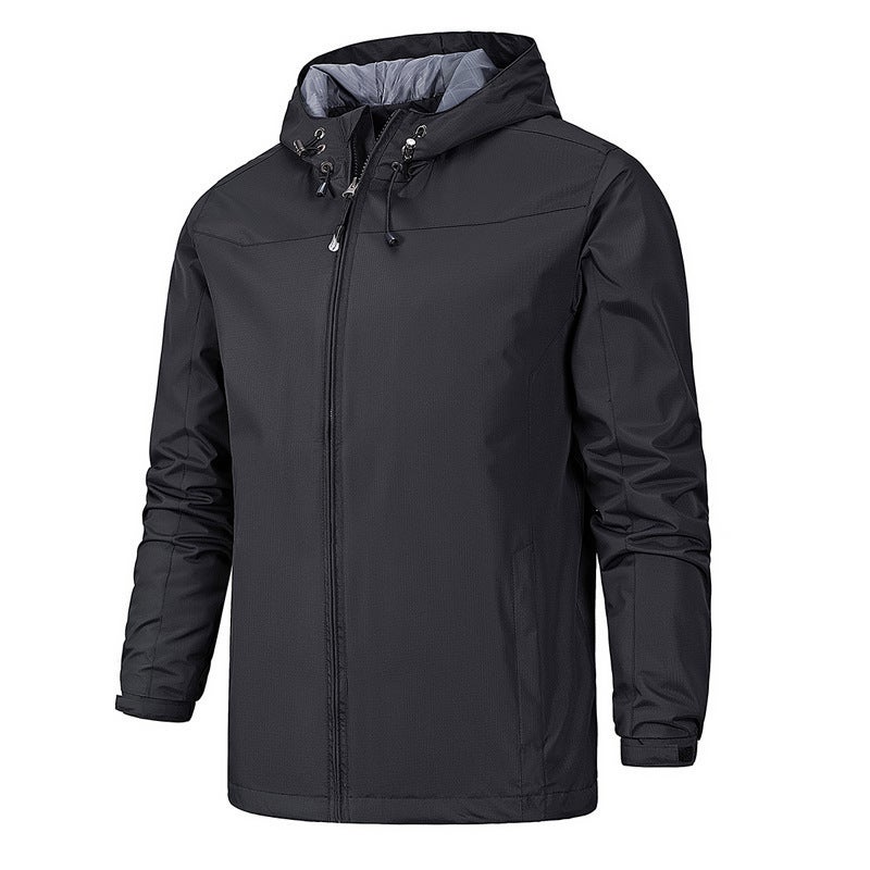 Jacket Men'S Thin Single-Layer Jacket Hooded Windbreaker Jacket Windproof And Waterproof Outdoor Mountaineering Clothing Trendy - Image 4