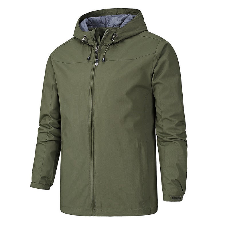 Jacket Men'S Thin Single-Layer Jacket Hooded Windbreaker Jacket Windproof And Waterproof Outdoor Mountaineering Clothing Trendy - Image 5