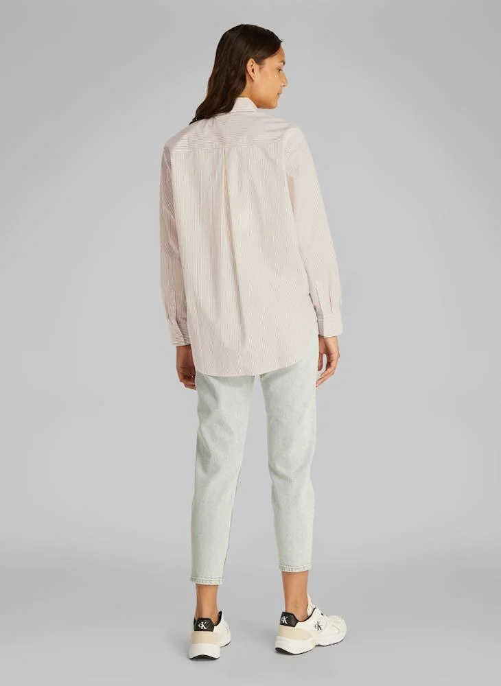 كالفن كلاين جينز Woven Label Relaxed Shirt