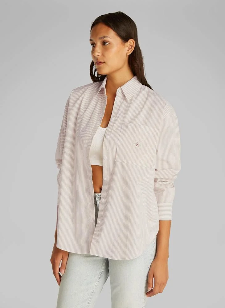كالفن كلاين جينز Woven Label Relaxed Shirt