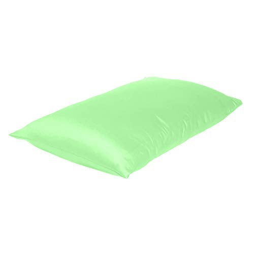 Oussum Satin Silk Pillowcase Pillow Case Covers with Envelop Closure for Hair and Skin Home Bed Decor Set of 2 Pillowcase Free 3 pcs scrunchies (Standard, Ambrosia Green) - Image 5