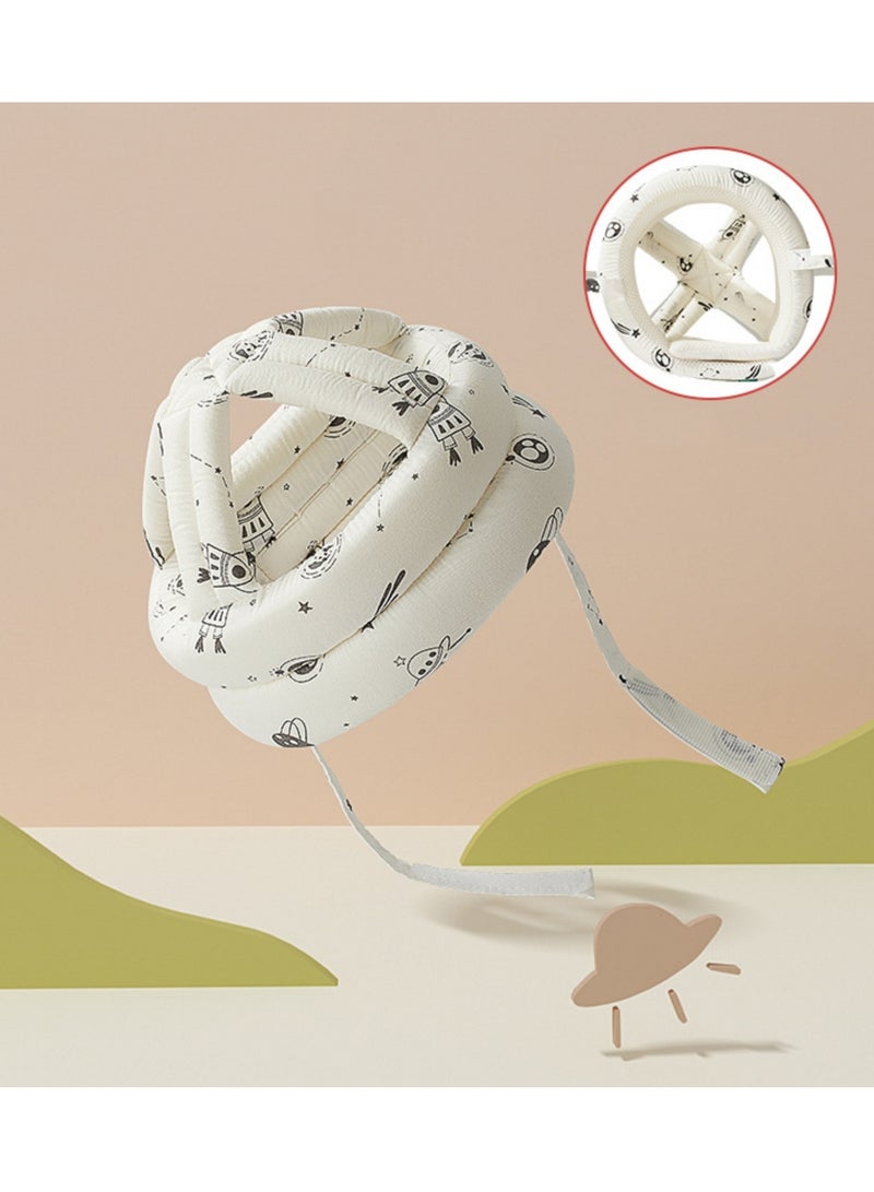 Baby Safety Hat Infant Head Protector Cushion Adjustable Kids Children Protection Helmet (White) - Image 2
