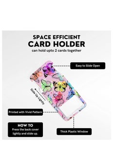 Y&D ID Badge Holder with Lanyard and Retractable Reel Clip, Card Name Tag Vertical Protector Bage Clips for Nurse Nursing Doctor Teacher Student (Pink Butterfly)  - Image 3