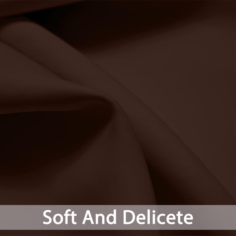 Yakamok Blackout Room Darkening Insulated Grommet Panels Window Curtains with 2 Tie Backs (Set of 2, Chocolate Brown, 52 x 96 Inch) - Image 2