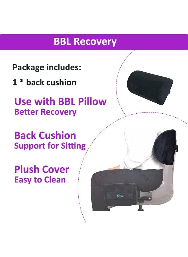 AOSSA وسادة دعم الظهر AOSSA BBL وسادة برازيلية بعد الجراحة لرفع المؤخرة للنساء للجلوس والقيادة (دعم الظهر فقط) (أسود) - Image 2