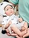 Cloveray Reborn Baby Dolls 18 Inch Large Realistic Soft Body Asian Baby Doll with Panda Outfit Brown Glass Eyes Gift for Girls Ages 3 Comforting Companion Pretend Play Collectible - Image 4