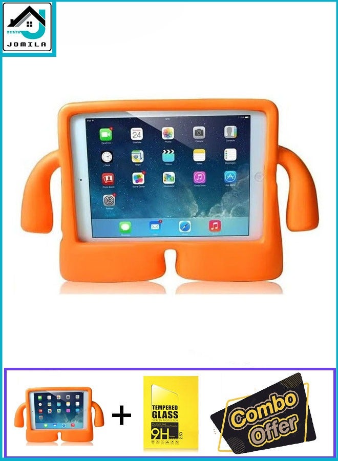 2 in 1 Kids Shock‑Proof EVA Case with Handle & Stand for iPad Mini 6 Bright Durable Cover with Glass