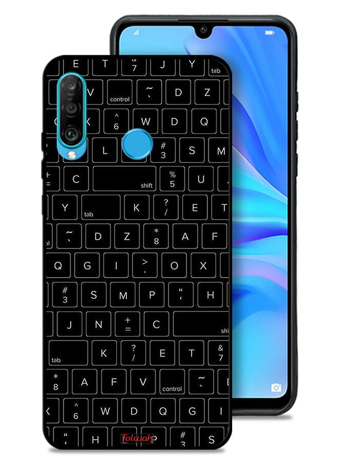 Tolwak - Huawei P30 lite Protective Case Cover Random Keyboard Keys Pattern - Image 1