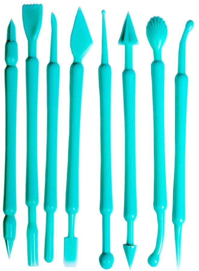 ABUDIT Cake/Fondant Decoration 8 in 1 Decorating Tools, Carving Bone Tools, Set of 8 Pieces Fondant Cake Decorating Kit & Sugar-Craft Modelling Tools - Image 2