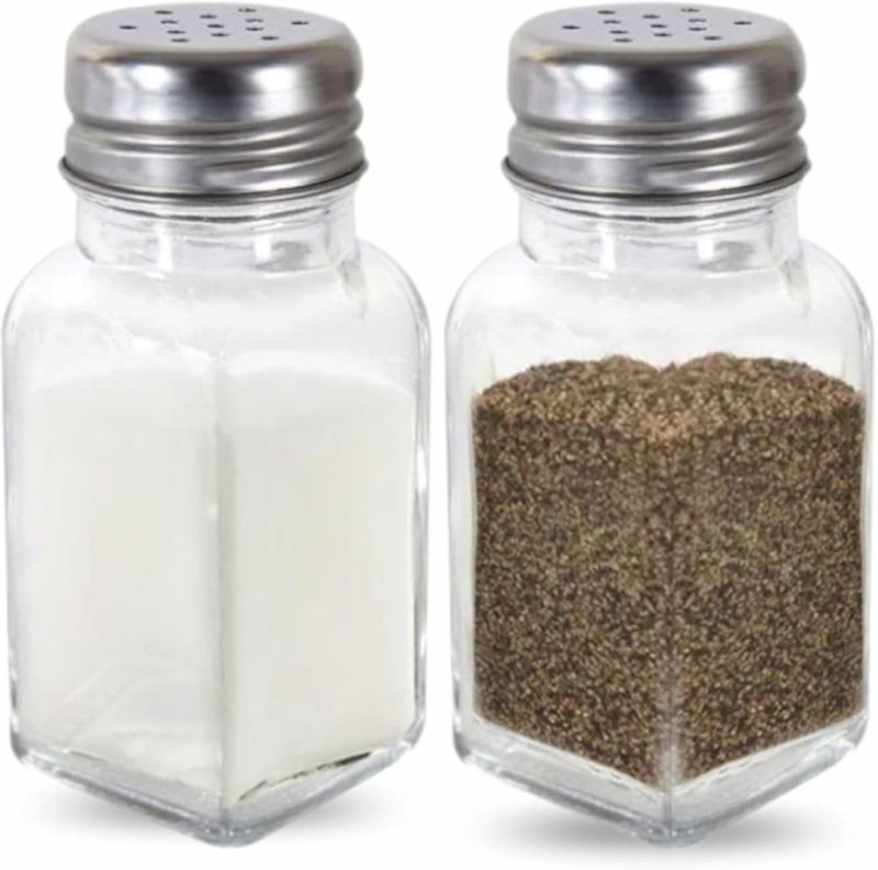 Salt and Pepper Sets Salt and Pepper Pots Grinder Set Salt and Pepper Shaker Spice Dispenser Condiment Container Salt and Pepper Holder Accessories Home Kitchen Restaurant Dining Table Glass (1 Pack)
