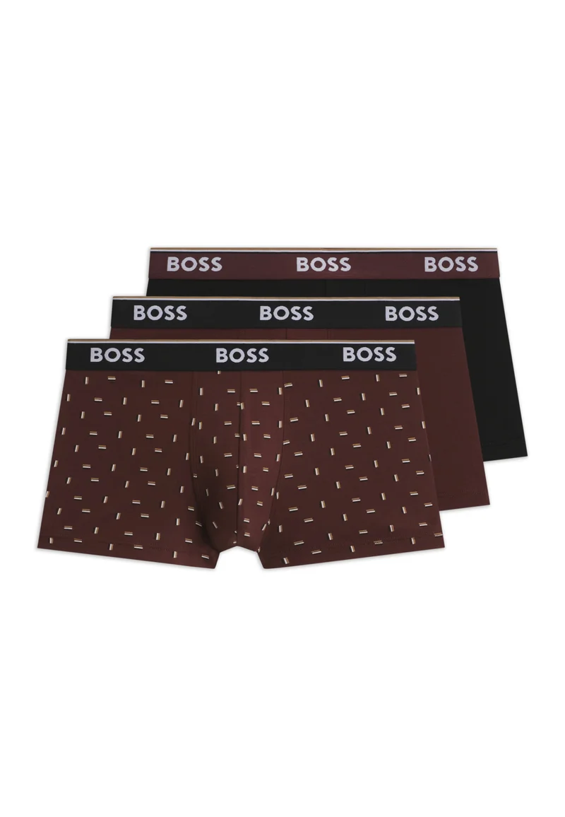 Three-pack of logo-detail trunks in stretch cotton