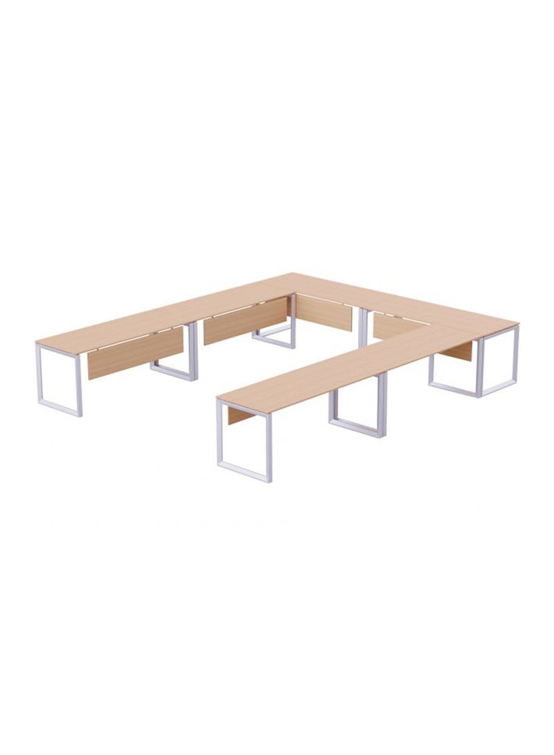 Mahmayi Mahmayi Vorm 136-14 12 Seater Oak U-Shaped Conference-Meeting Table  - Image 2