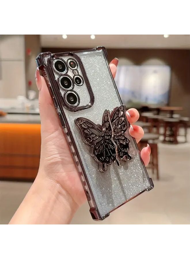 غطاء هاتف من الورق المقوى اللامع المتدرج لسامسونج جالاكسي A54 5G باللون الأسود - Image 1