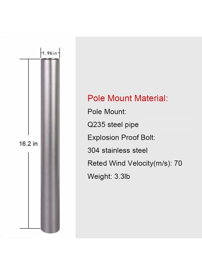 XRDS -RF 16inch Pole Mount Heavy Duty Mounting Pole for Outside Home Antenna 40cm Length - Image 3