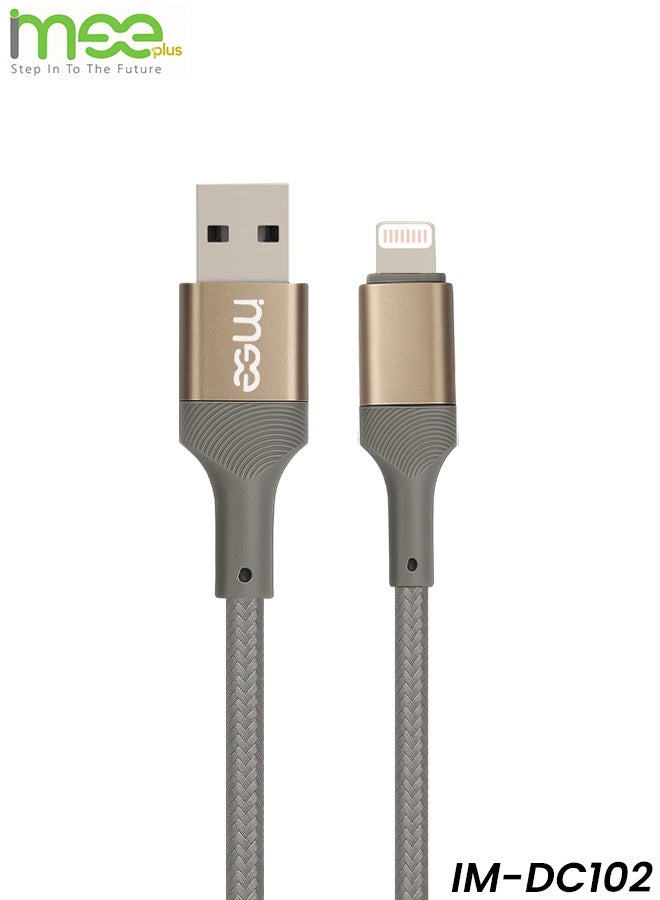 آیمی كابل بيانات IMEE Plus IM-DC102 Lightning إلى USB، شحن سريع 3 أمبير، كابل نايلون مضفر بطول 1.2 متر، نقل بيانات عالي السرعة 480 ميجابت في الثانية، موصلات متينة من سبائك الألومنيوم، تصميم خالٍ من التشابك لأجهزة iPhone وiPad وiPod - Image 1
