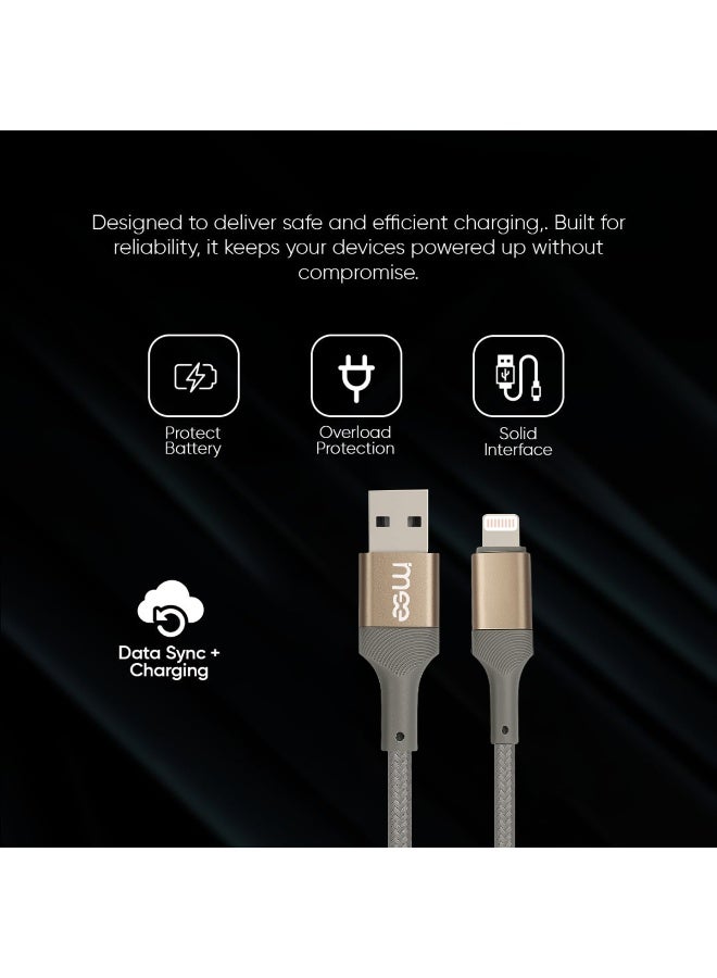 آیمی كابل بيانات IMEE Plus IM-DC102 Lightning إلى USB، شحن سريع 3 أمبير، كابل نايلون مضفر بطول 1.2 متر، نقل بيانات عالي السرعة 480 ميجابت في الثانية، موصلات متينة من سبائك الألومنيوم، تصميم خالٍ من التشابك لأجهزة iPhone وiPad وiPod - Image 5