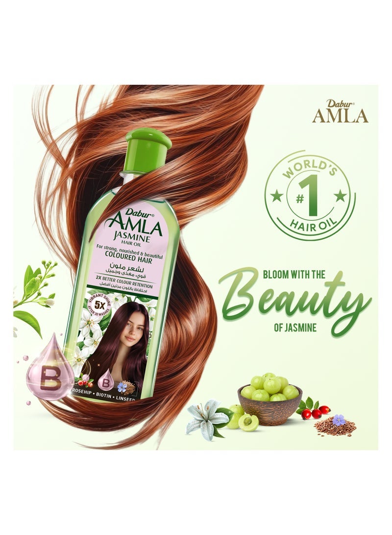 دابر أملا زيت الياسمين للشعر، لشعر ملون قوي ومغذي وجميل - 200 مل - Image 2