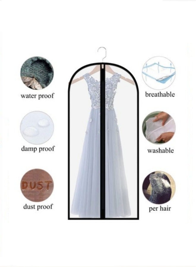 MIXDE 6-Piece Lightweight Breathable Dustproof Garment Bag and Closet Cloth Cover Storage with Full Zipper - Image 2