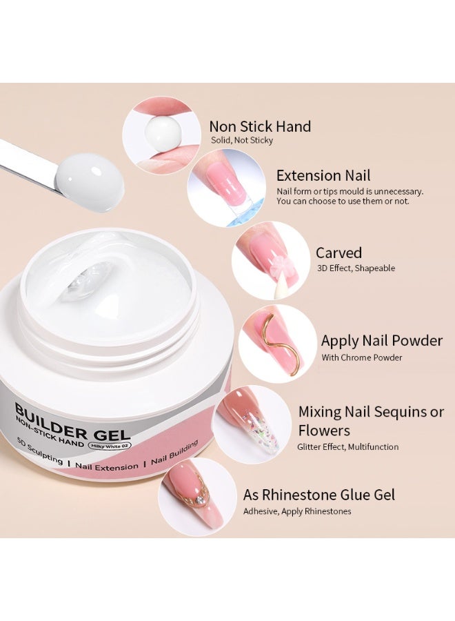 BORN PRETTY Hard Builder Nail Gel 60g– Not Sticky UV/LED Nail Extension Gel for 3D Sculpting Construction and Nail Art - Image 3