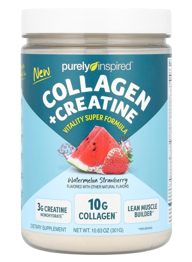 purely inspired Collagen + Creatine Watermelon Strawberry 10.63 oz (301 g) - Image 1