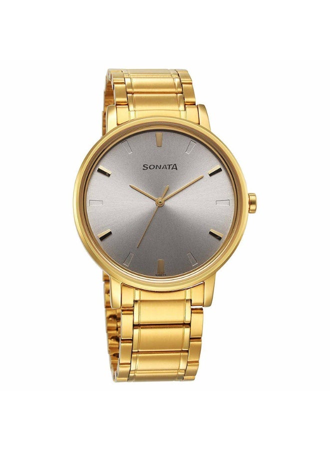 Sonata Utsav 7131YM02 Men’s Watch – Silver Dial, Stainless Steel Bracelet, Quartz - Image 1