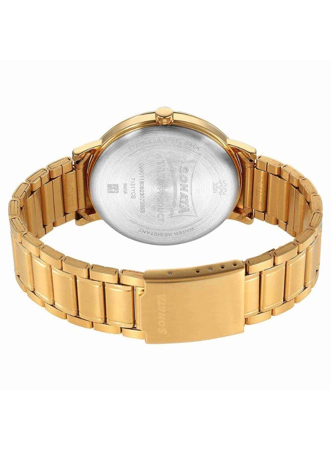 Sonata Utsav 7131YM02 Men’s Watch – Silver Dial, Stainless Steel Bracelet, Quartz - Image 4