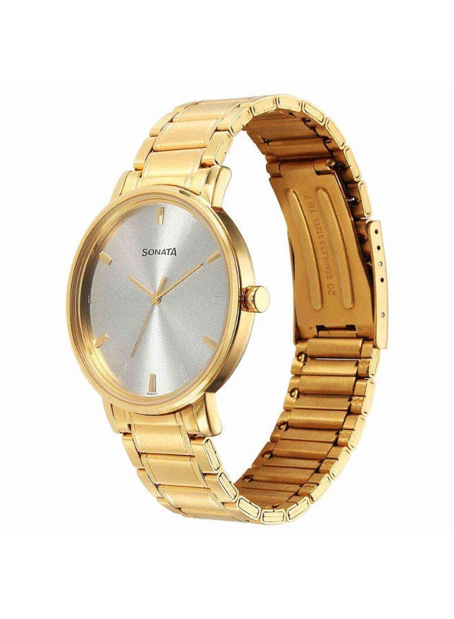 Sonata Utsav 7131YM02 Men’s Watch – Silver Dial, Stainless Steel Bracelet, Quartz - Image 2