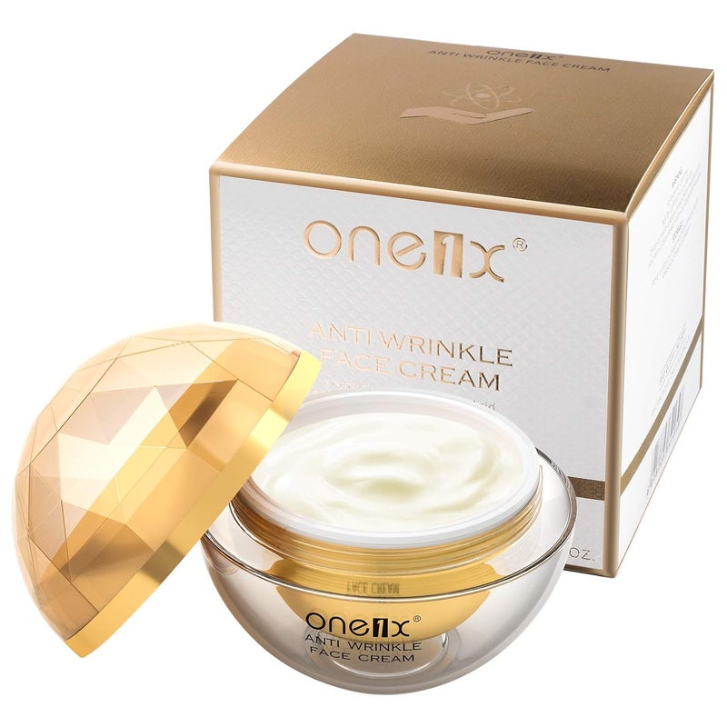 one1x Anti Aging Face Cream Moisturizer Firming Facial Cream with Retinol and Hyaluronic Acid  Vitamin C for Wrinkles Fine Lines Organic Face Moisturizer for Dry Skin Care Day and Night Face Lift Cream 50ML