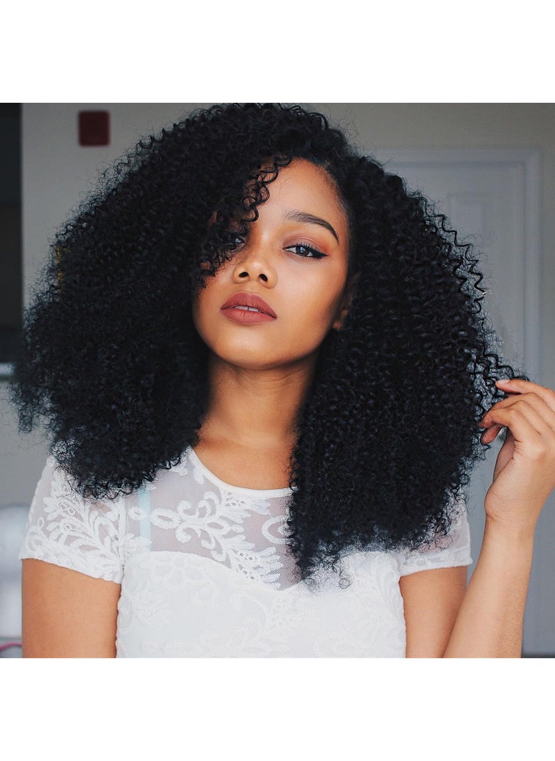 SCENTW SCENTW V part Curly Wigs for Black Women Afro Curly Twist Out African American Wig Upgrade U Part Wigs Afro Bomb Kinky Curly Synthetic Glueless Full Head Clip in Half Wigs No Leave Out Thin Part Wig 