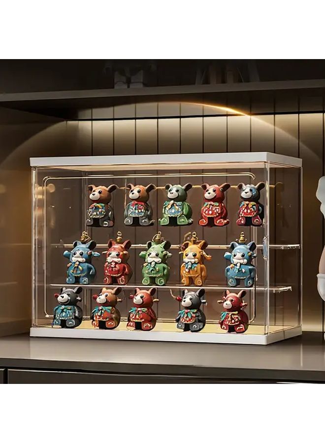 Adjustable Multi-Tiered Display Stand for Collectible Figures Dolls Storage - Image 1