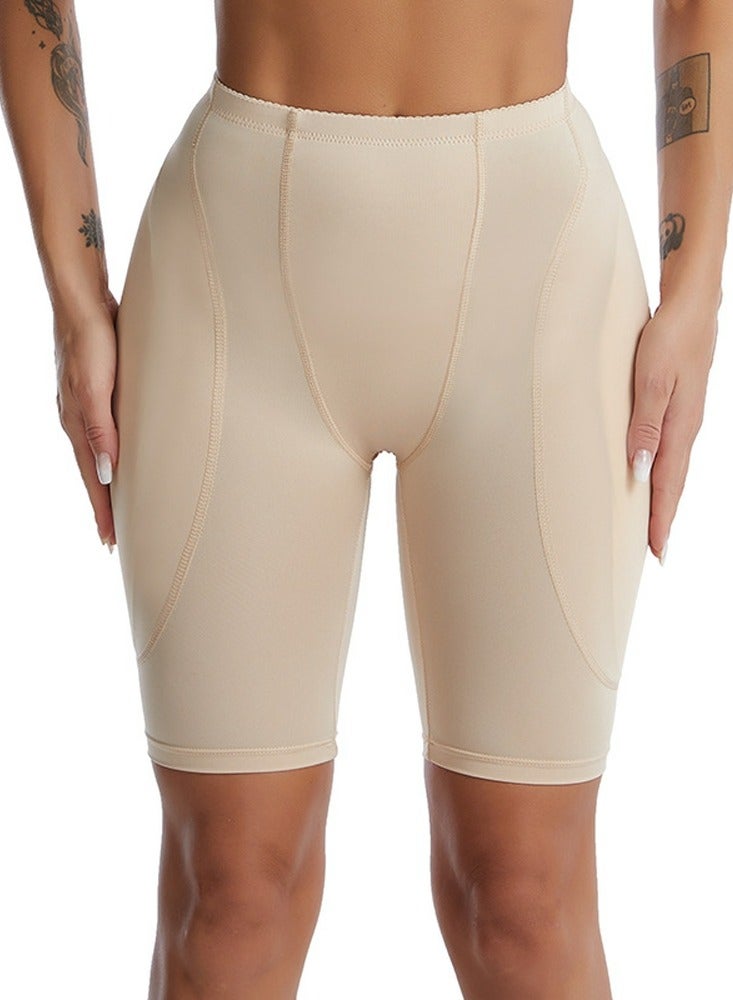 Loquat Womens Body Shaper Tummy Control Boxer Briefs Solid ColorMid Raise Shapewear Underwear Beige  - Image 1