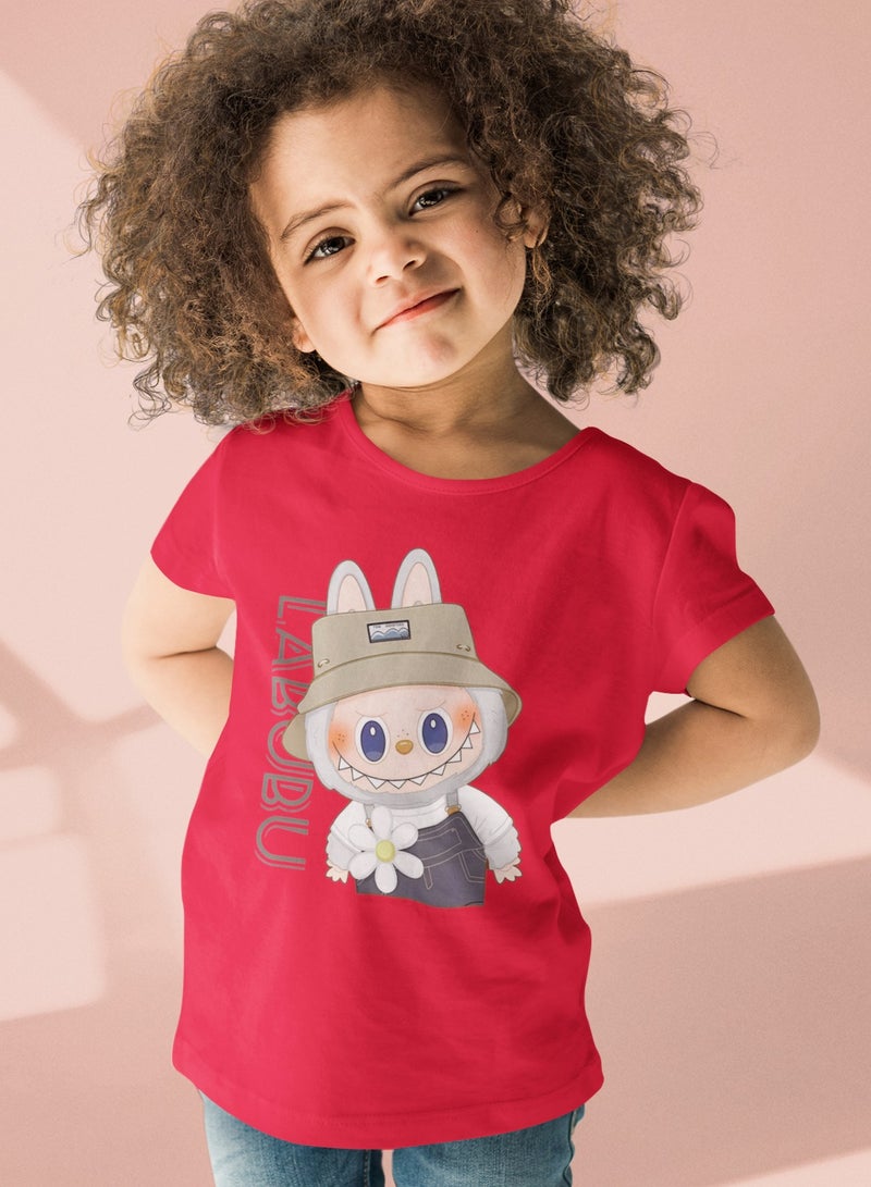 ZOOM Cute Labubu T-Shirt for Girls – Soft Cotton, Fun Character Print