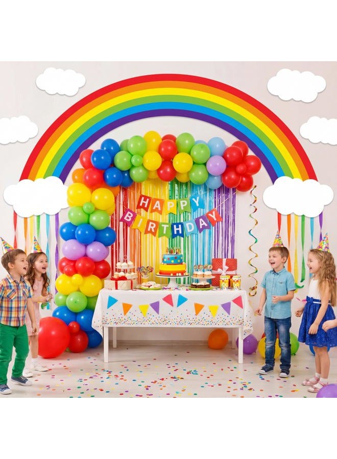 Sumind Jumbo Rainbow Cardboard Wall Decal Colorful Rainbow Cloud Cutouts Paper Centerpiece Decoration for Unicorn Birthday Party Supplies Room Decor - Image 4